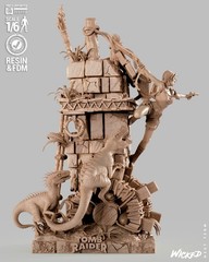 3D Printed Fan Art Lara Croft Sculpture by Wicked3d