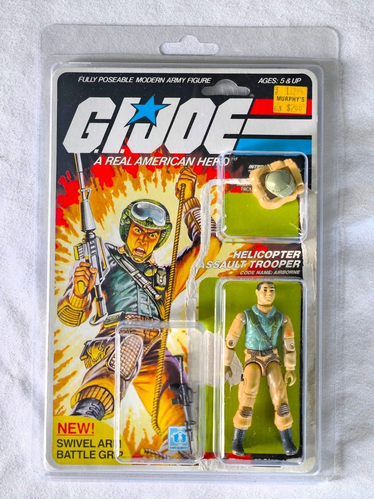 GI Joe ARAH Series 2 1983 Airborne v1 with Uncut Full Card Back – Complete