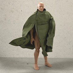SP-TCC-GN: 1/12 Oliver Green Military Tactical Wired Poncho for 6″ ~ 7″ Figures