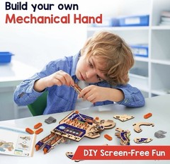 DIY Mechanical Hand STEM Robotics Toy Kit for Kids 8+ Science Engineering Gift
