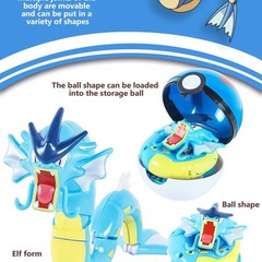 High Quality Pokemon Ball Deformation Toy Pikachu Mewtwo Gyarados Pocket Monster