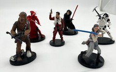 Disney Parks Star Wars 6 Cake Topper Last Jedi Deluxe Figurine Set Kylo Ren, Rey