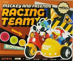 52TOYS Disney Mickey Donald Speed Squad Motorcycle Blind Box Figure LED Toy Gift