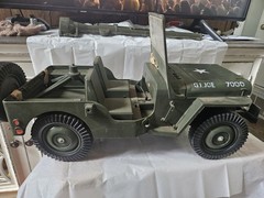 1965 GI Joe Official Jeep Combat Set 7000 Vehicle Trailer Searchlight & Box