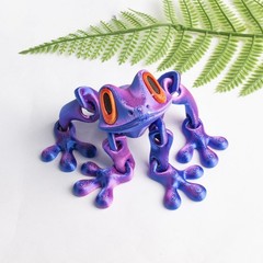 Cute Mini 3D Printed Frogs with Magnetic Feet, Articulated 3D Printed Frog OY