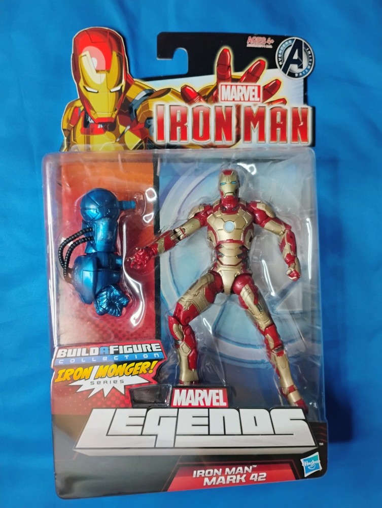 New Hasbro Marvel Legends Iron Man 3 Mark 42 Iron Monger BAF Series Figure 2012