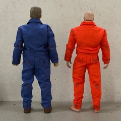SU-CH-WKSUIT-OR: 1/12 weathered Orange Coverall Worker Suit for 6″ Figure body