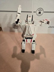 Vintage 1985 Transformers G1 Jetfire figure with accessory pieces.