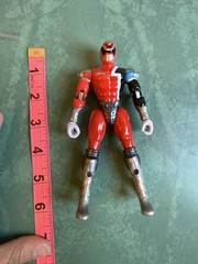 VTG Bandai 2004 Red Ranger Action Figure 7 in – Red Silver Black White Blue