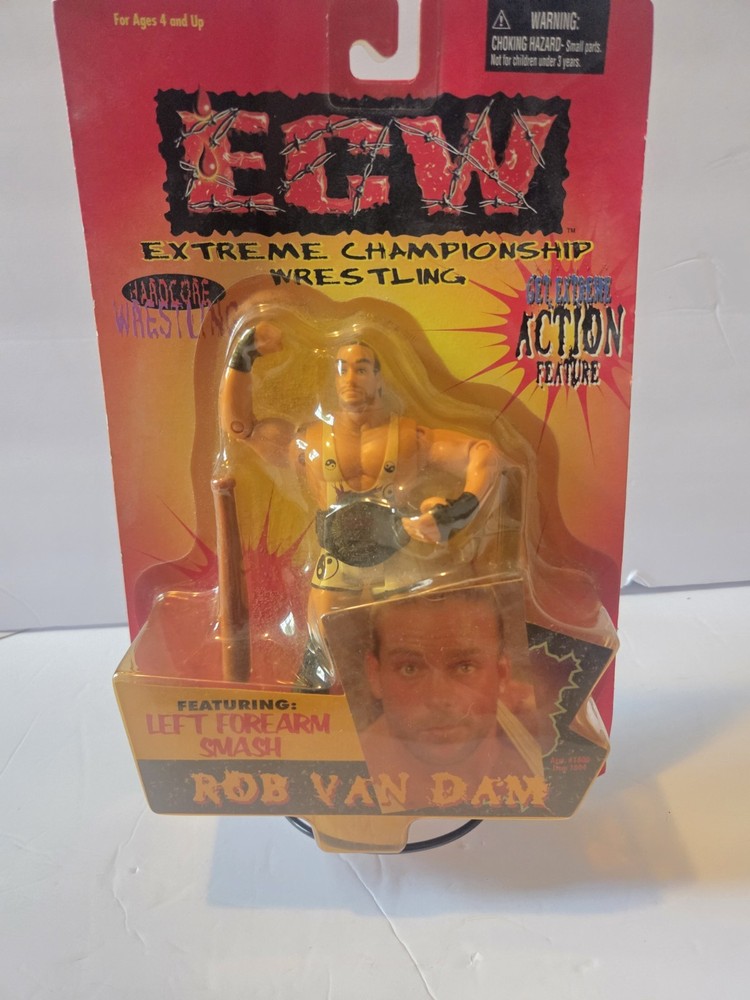 Vintage 1999 ECW Rob Van Dam Action Figure – Original San Francisco Toy Makers