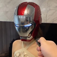 New AutoKing 1:1 Mk5 Iron Man Helmet Cosplay Voice Control Eyes with Light Model