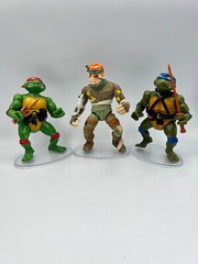 5 x Teenage Mutant Ninja Turtles (TMNT) – Action Figure Display Stands – CLEAR