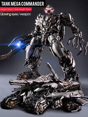 US SHIP_LS06 Transformers Figure/Black Mamba Transformation Tank Mega Commander