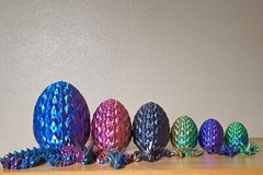 3D Printed Flexi Dragon, Cinderwing3D Articulated Crystal Dragon/Small-12inches