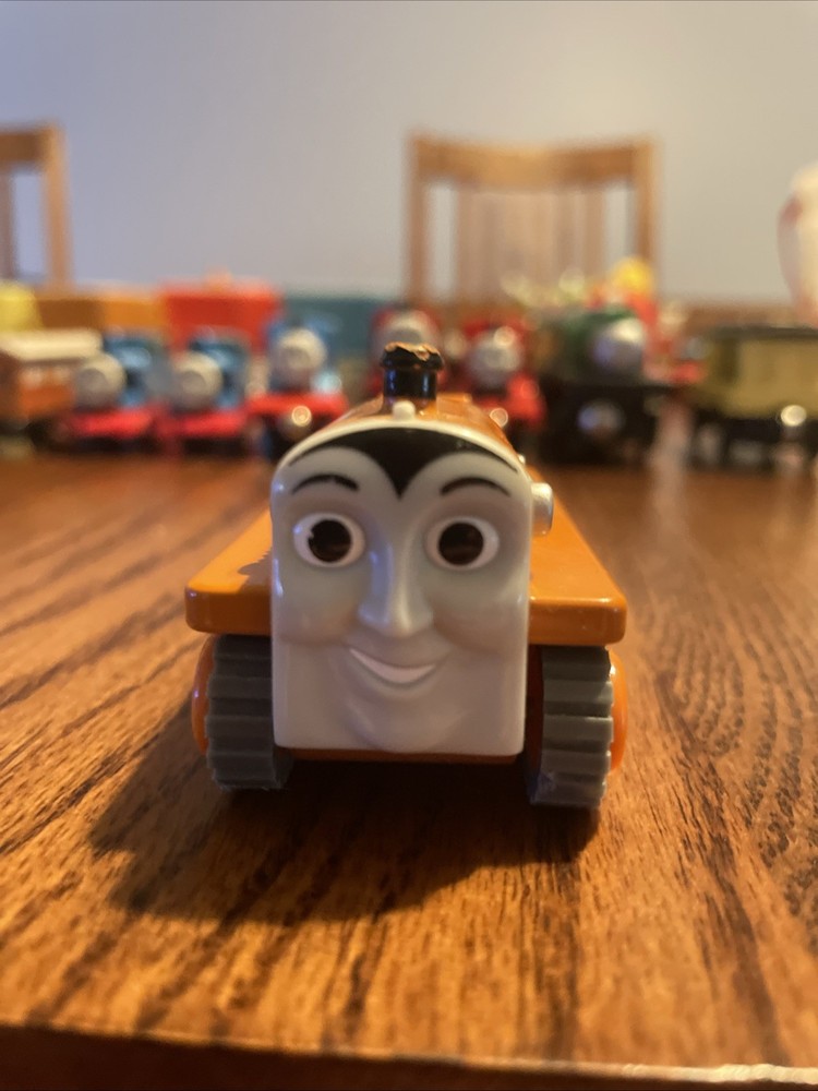 Thomas The Train Terence Diecast Metal Tractor Take Play Rubber Tracks Orange