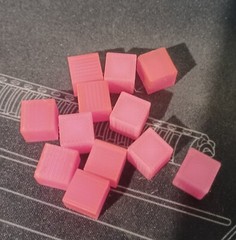 Transformers G1 Energon Cubes 12 Pack of 10mm Sized 3D Printed Translucent Pink2
