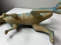 JARU Pachycephalosaurus Dinosaur Figure Blue Green Rubber Vinyl 8” #1083 Toy