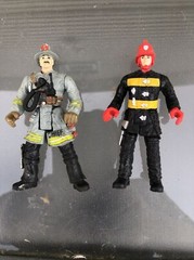 Fire Squad Fireman W/ Red Helmet Lot Loose 4″ Action Figure Chap Mei