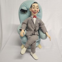Pee Wee Herman And Chairy Stuffed Dolls Makes Sounds Eyes Move Vintage
