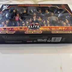 🔥WWE Wrestlemania 13 Submission Match 3-Pack Figures Hart , Austin & Shamrock🔥