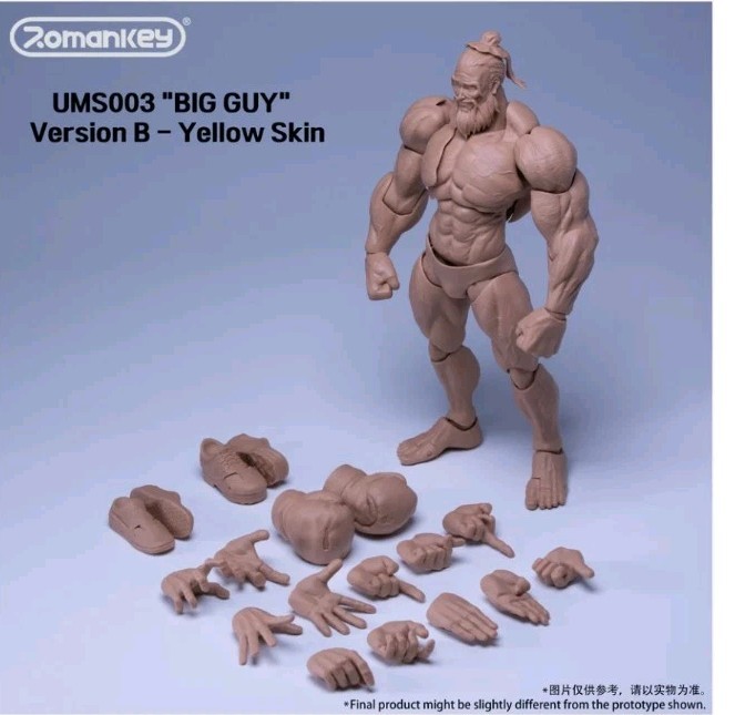 Romankey 1/12 Highly Articulated Male Body Asian Skin Tone Customizeable Figures
