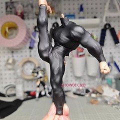 1/12 Scale Black Jumpsuit Model for 6” Romankey X COWL Big Guy Action Figure