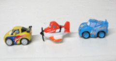3 Disney Pixar Mirco Drifters Roller Ball Racers Jeff, Dusty, Dinoco Lightning