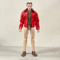 PB-JKT-RH-RD: 1/12 Red Real Leather Jacket for 6″ muscular to medium body