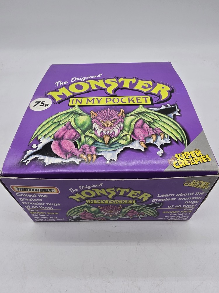 Vintage 1992 MONSTER IN MY POCKET ‘Super Creepies’ Case Of 24 Unopened Packs WOW
