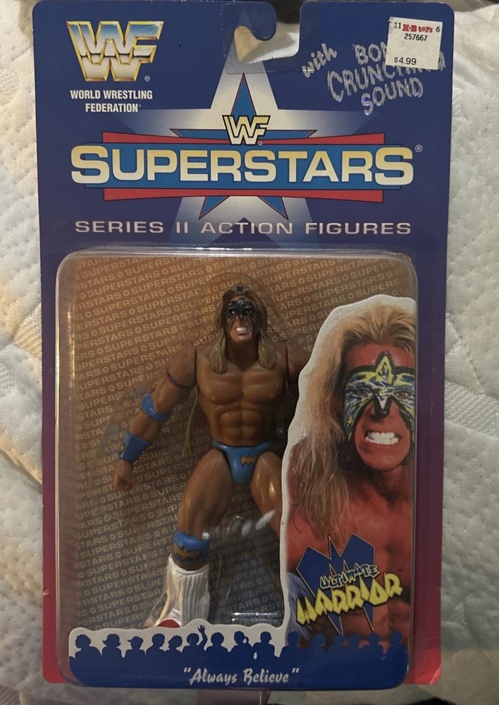 JAKKS WWF WWE SUPERSTARS SERIES 2 ULTIMATE WARRIOR MOC 1996