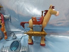 DISNEY PIXAR TOY STORY 2 ROCKET FORCE SOARIN SHERIFF WOODY & BLASTOFF BULLSEYE