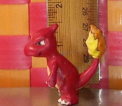 Pokemon, red character, display figure, 2″h by CGTSJ/TOMY, made in china