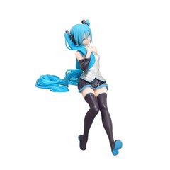 11CM Anime Hatsune Miku Figure Seated Noodle Stopper Kawaii Pretty Collectible