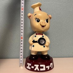 Limited Edition [Acecook Pig] Wobble Head Figure, Azuki Bean Colored Base, Toys