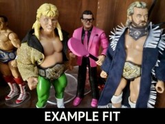 WWF ELITE SCALE Lot Of 4 Hand Made Wrestling Figure Belts 5.5 Inches Long