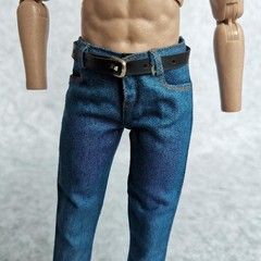 SSbeauty M 1/6 Custom Scale Blue Jeans Pants for 12″ Male Action Figure Doll …