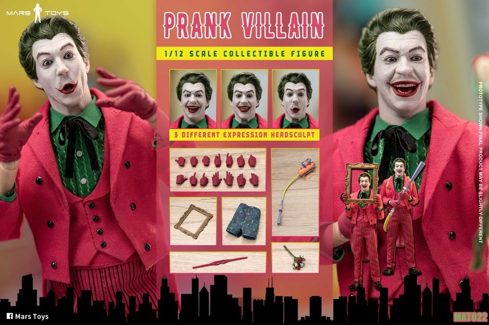 Mars Toys MAT022 1/12 Prank Villain Joker Collectible Male Action Figure Model