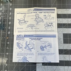 Vintage • G.I. Joe BLUEPRINTS / INSTRUCTIONS LOT (28 pcs) • Combat jet, Etc.
