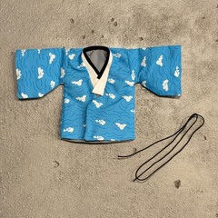 WG-TRA-TAN: 1/12 wired blue fabric robe for SHF ‌Demon Slayer Tanjiro Kamado