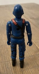 Black Major GI Joe Factory Custom Cobra Trooper With Silver Helmet Sigil