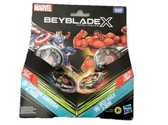 Beyblade X Red Hulk 1-80R Rush Bit Red and Captain America 4-70 GB Hasbro New