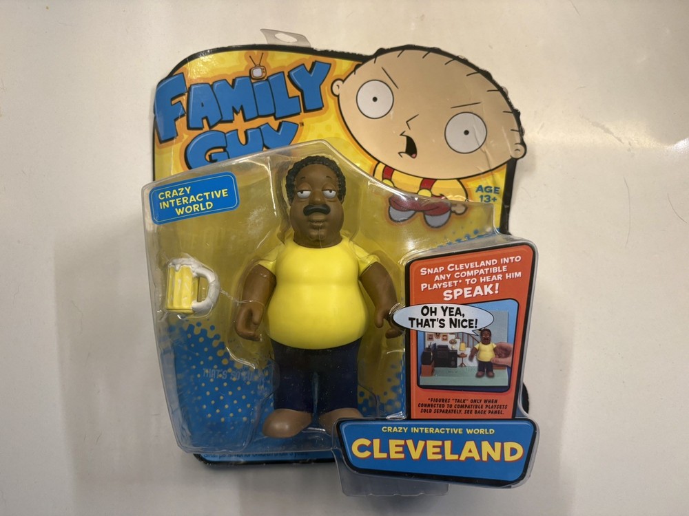 Playmates Family Guy Crazy Interactive World Cleveland Action Figure READ DES F3