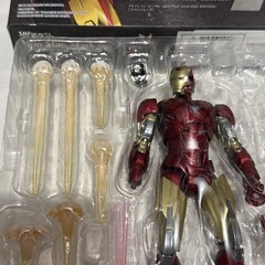 SH Figuarts Iron Man Mark 6 BATTLE DAMAGE EDITION Bandai INCOMPLETE MISSING PCS