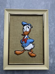 vintage Walt Disney 1960s DONALD DUCK puffy plastic Framed Wall Art