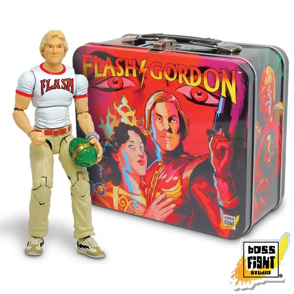 Boss Fight Studio Hero H.A.C.K.S. Flash Gordon Movie Figure and Lunchbox New