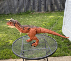 Jurassic World Carnotaurus Dinosaur Figure 39″ Long Colossal Mattel EUC