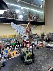 Archangel Michael Statue – Hand-Painted Resin Angel Figurine