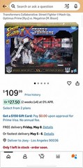 Transformers Street Fighter II x Optimus Prime Ryu vs Megatron M. Bison