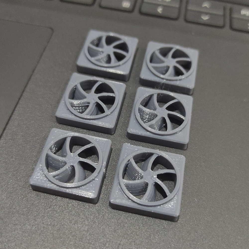 6 x CUSTOM FANS VENTS for 3.75 Inch 1:18 scale figures Sci fi diorama