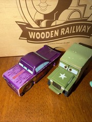 WOODEN DISNEY CARS PIXAR Wood FILMORE SARGE VW HIPPIE RAMONE Wooden